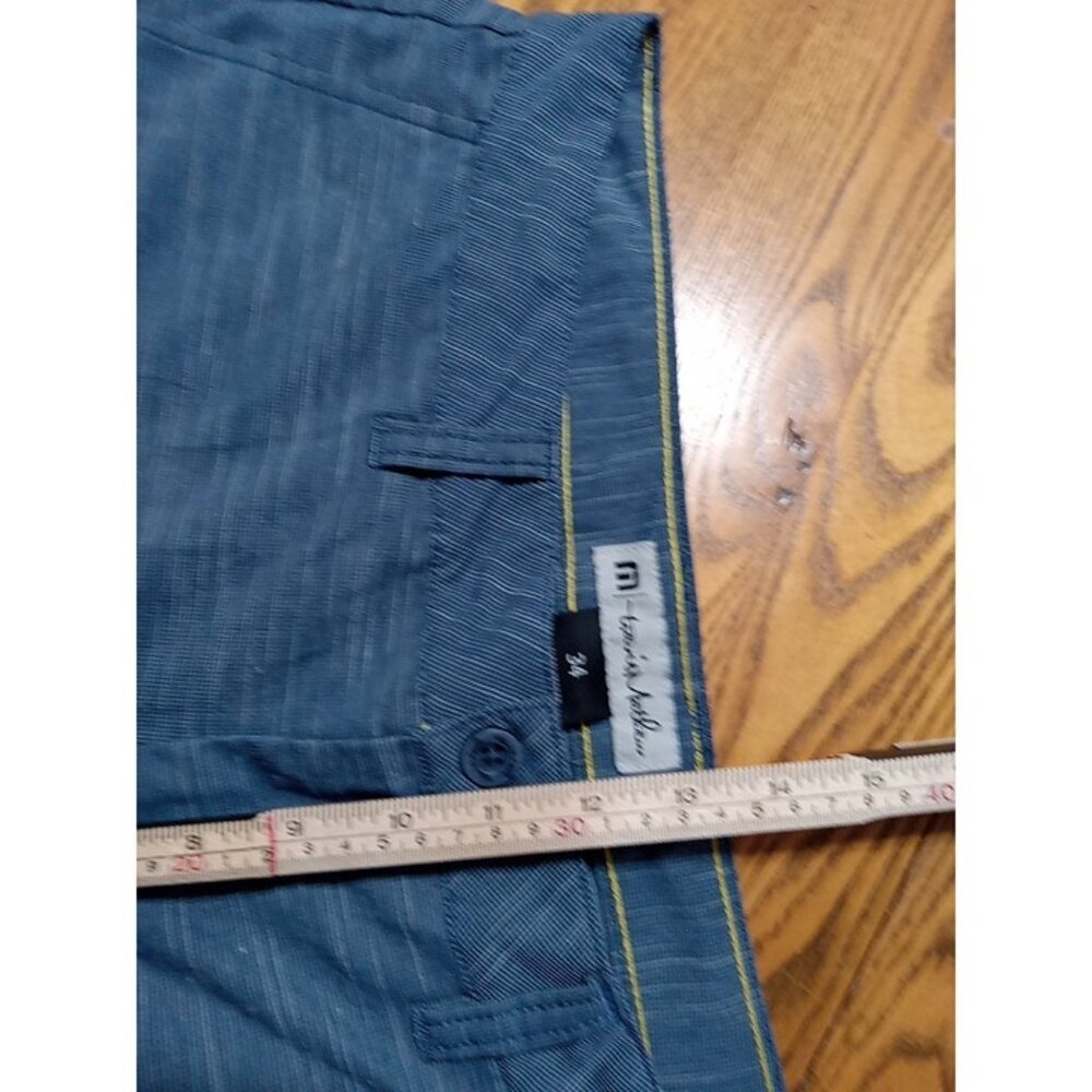 TRAVIS MATHEW Shorts Mens 34 GRAY BLUE Preowned Summer Spring Vacation Used - Picture 5 of 8